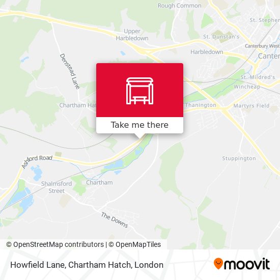 Howfield Lane, Chartham Hatch map
