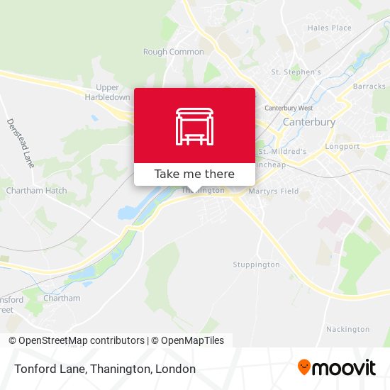 Tonford Lane, Thanington map