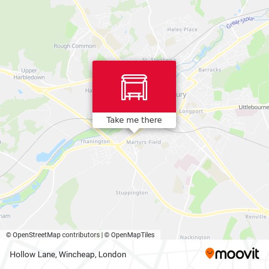 Hollow Lane, Wincheap map