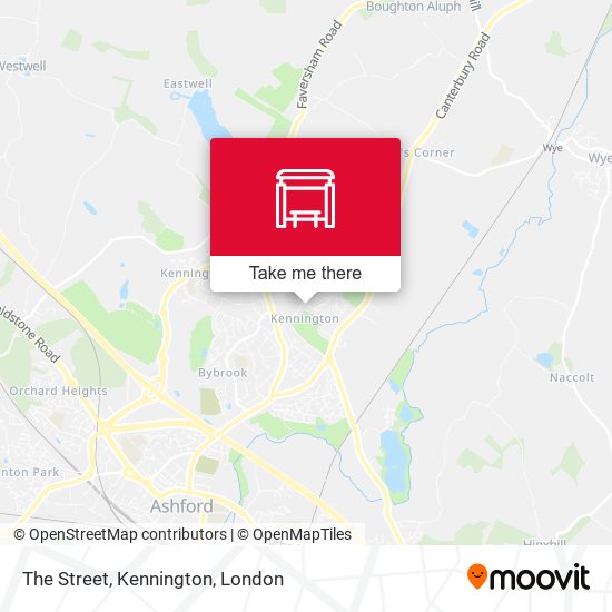 The Street, Kennington map