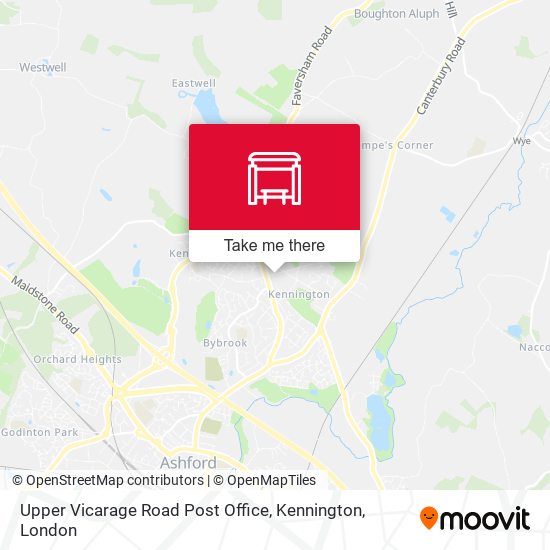 Upper Vicarage Road Post Office, Kennington map