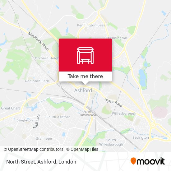 North Street, Ashford map