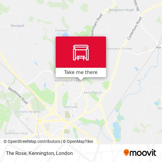 The Rose, Kennington map