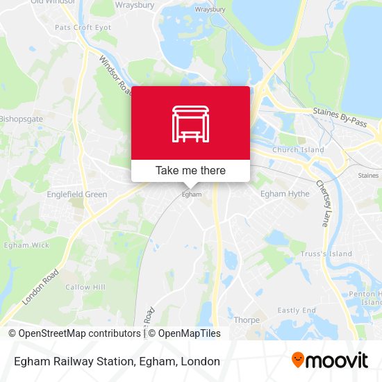 Egham Railway Station, Egham map