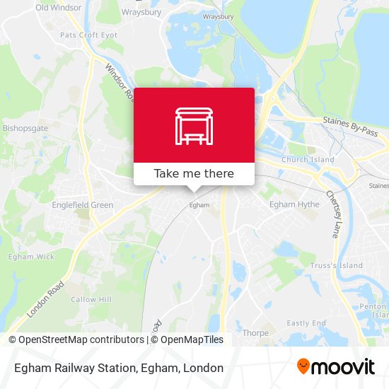 Egham Railway Station, Egham map