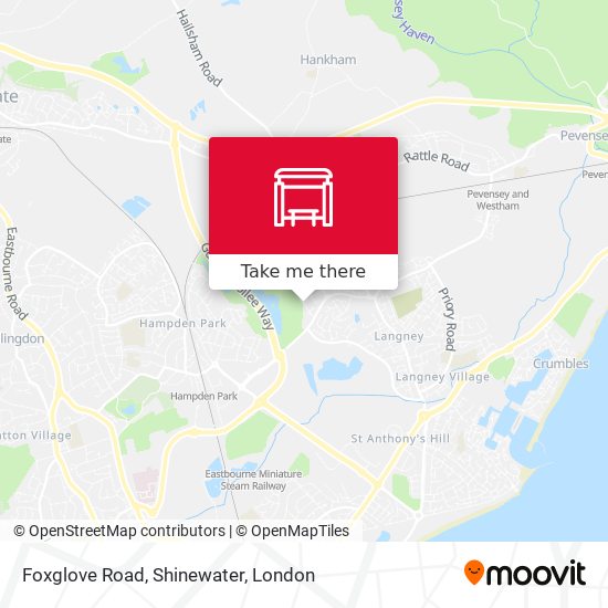 Foxglove Road, Shinewater map