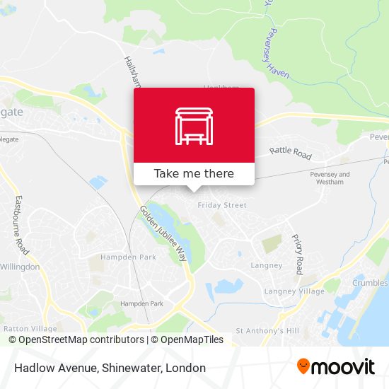 Hadlow Avenue, Shinewater map