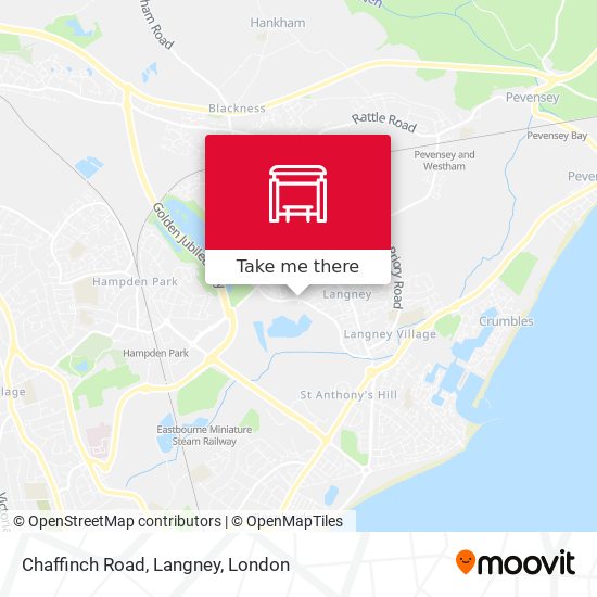 Chaffinch Road, Langney map