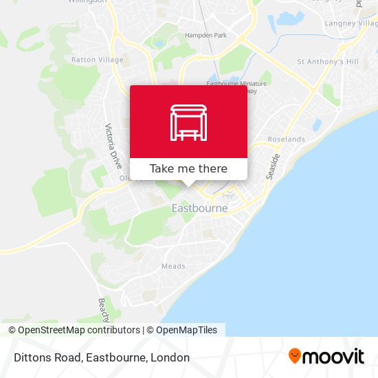 Dittons Road, Eastbourne map