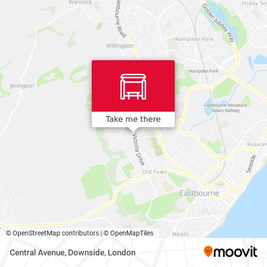 Central Avenue, Downside map