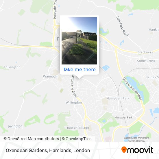 Oxendean Gardens, Hamlands map