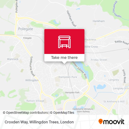 Croxden Way, Willingdon Trees map