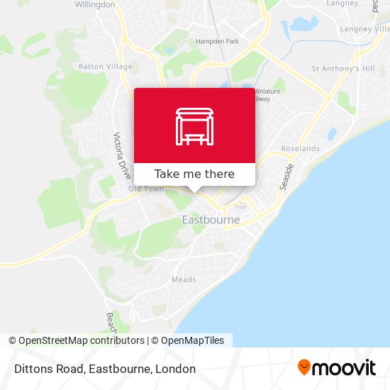 Dittons Road, Eastbourne map