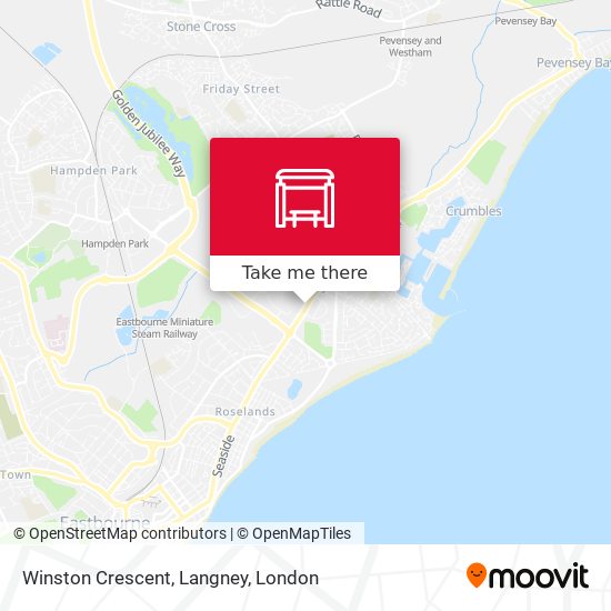 Winston Crescent, Langney map