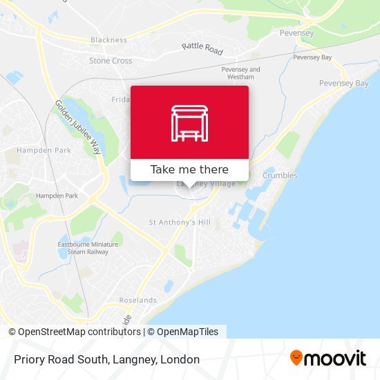 Priory Road South, Langney map