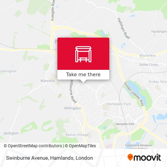 Swinburne Avenue, Hamlands map