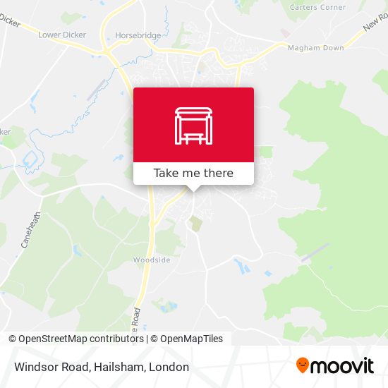 Windsor Road, Hailsham map
