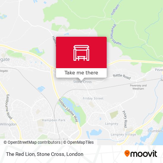 The Red Lion, Stone Cross map