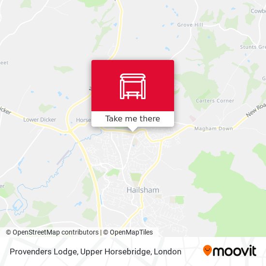 Provenders Lodge, Upper Horsebridge map