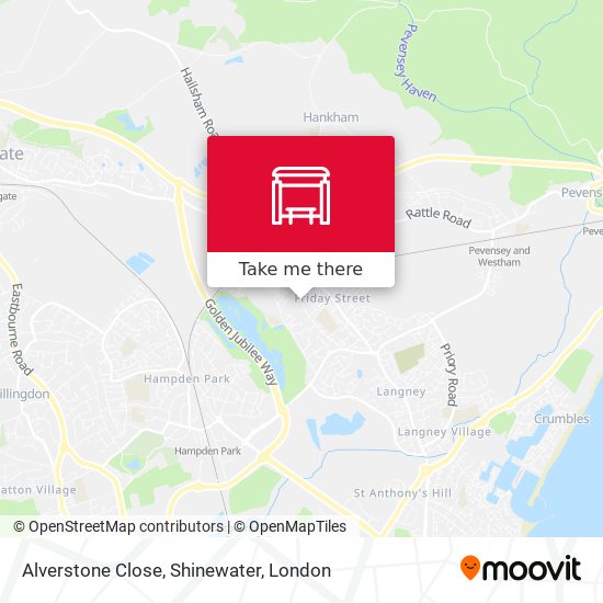 Alverstone Close, Shinewater map