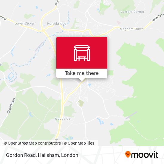 Gordon Road, Hailsham map
