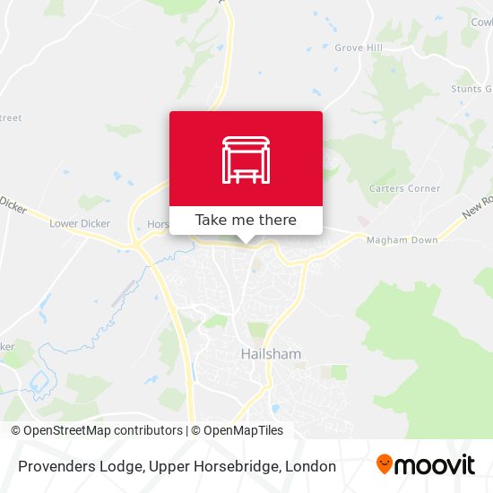 Provenders Lodge, Upper Horsebridge map