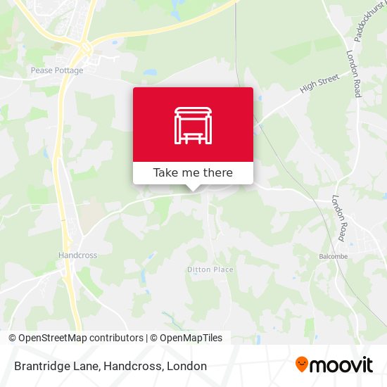 Brantridge Lane, Handcross map