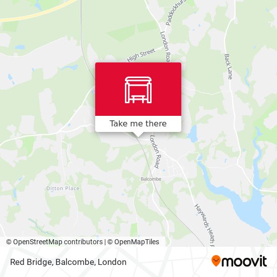Red Bridge, Balcombe map