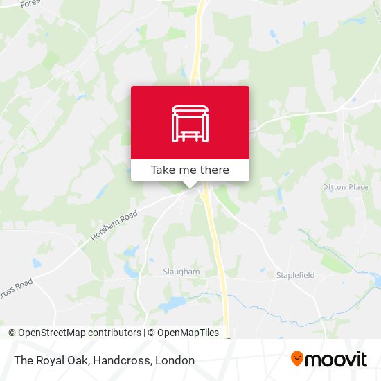 The Royal Oak, Handcross map