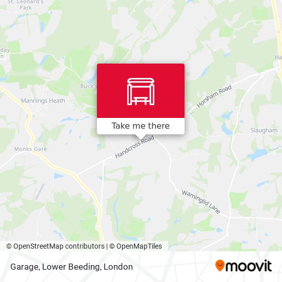 Garage, Lower Beeding map