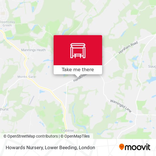 Howards Nursery, Lower Beeding map