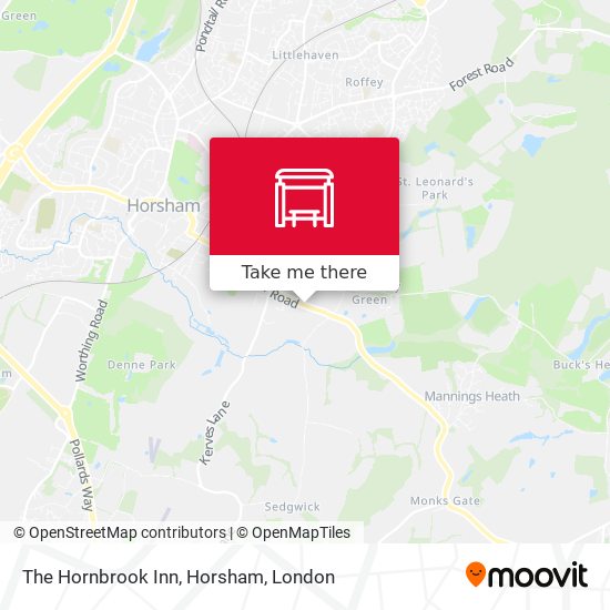 The Hornbrook Inn, Horsham map