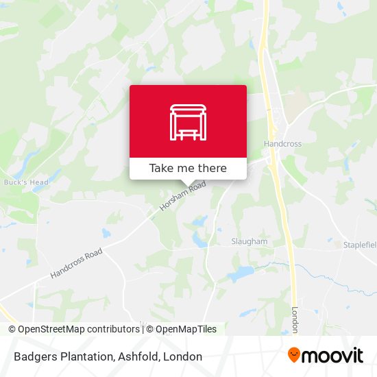 Badgers Plantation, Ashfold map