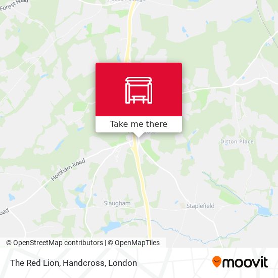 The Red Lion, Handcross map