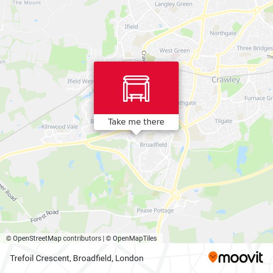 Trefoil Crescent, Broadfield map