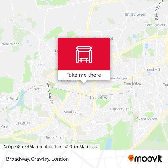 Broadway, Crawley map
