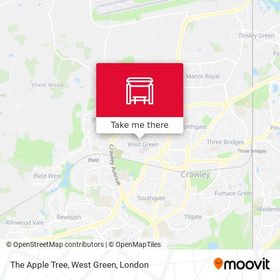 The Apple Tree, West Green map