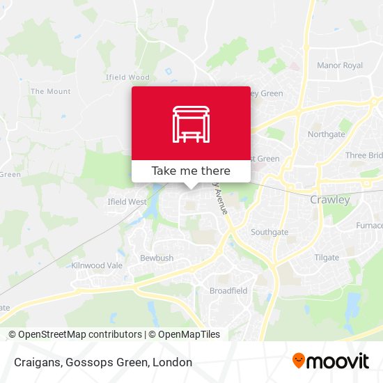 Craigans, Gossops Green map