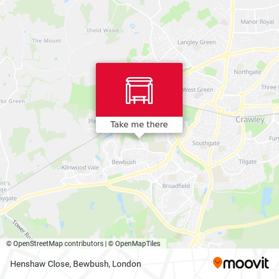 Henshaw Close, Bewbush map