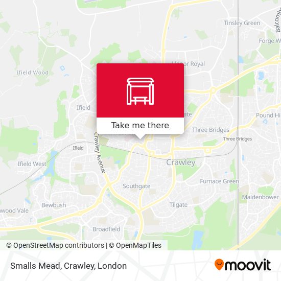 Smalls Mead, Crawley map
