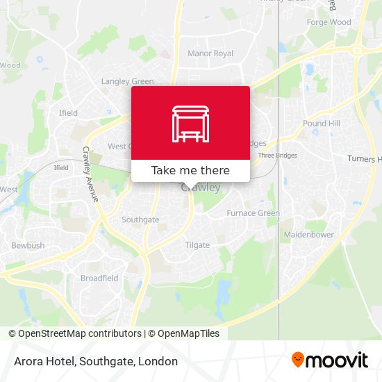 Arora Hotel, Southgate map