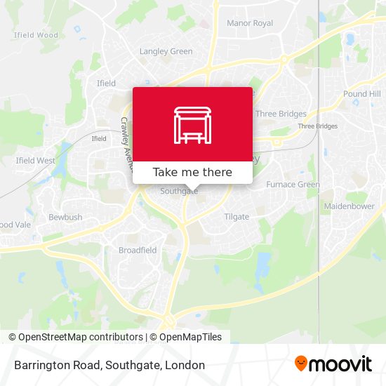 Barrington Road, Southgate map