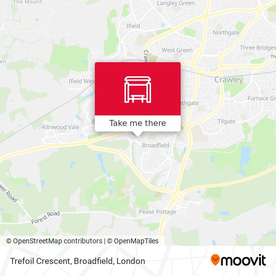 Trefoil Crescent, Broadfield map
