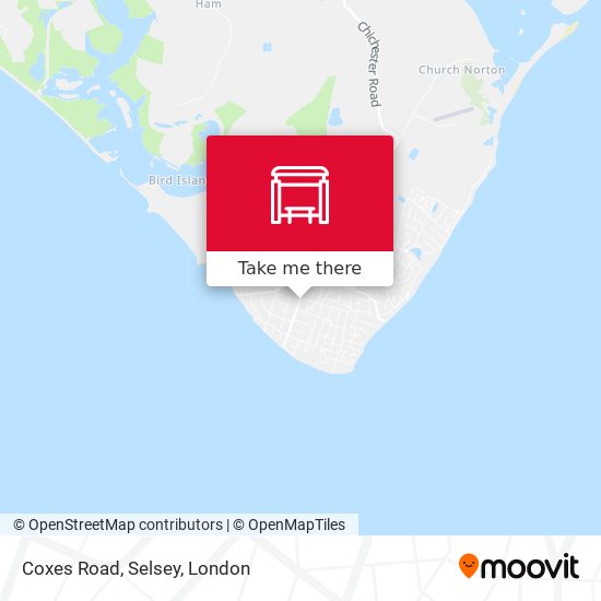 Coxes Road, Selsey map
