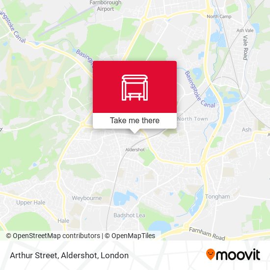 Arthur Street, Aldershot map