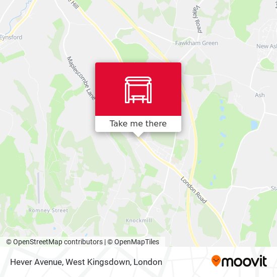 Hever Avenue, West Kingsdown map