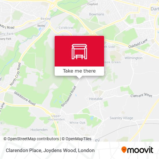 Clarendon Place, Joydens Wood map