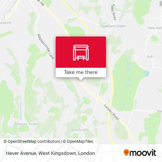 Hever Avenue, West Kingsdown map