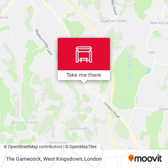 The Gamecock, West Kingsdown map