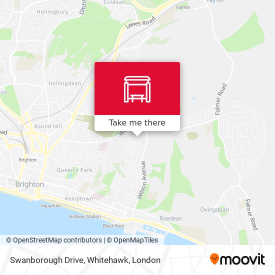 Swanborough Drive, Whitehawk map